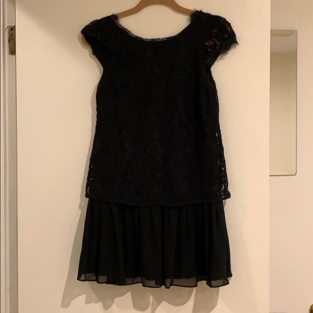 Babgeneration black lace and silk dress